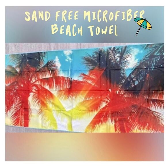 Sand Navy Palm Tree Flamingo Summer Zippered Tote Bag NWT - Picture 9 of 12